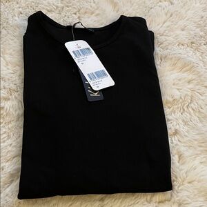 Elegant Black Long Sleeve Women's Tee